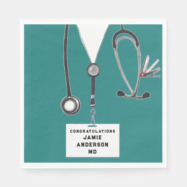 Medical School Graduation Napkins (Front)