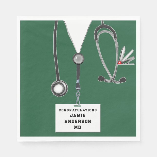 Medical School Graduation Napkins (Front)