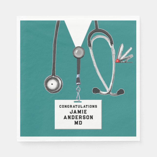 Medical School Graduation Napkins (Front)