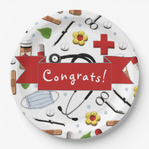 Medical School Graduation Paper Plate