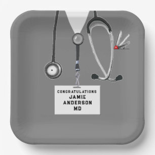 Medical School Graduation Paper Plate