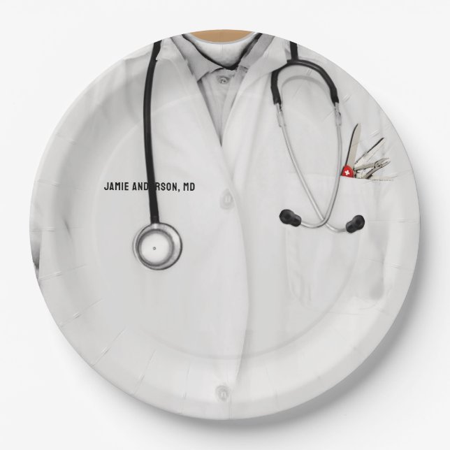 Medical School Graduation Paper Plate (Front)