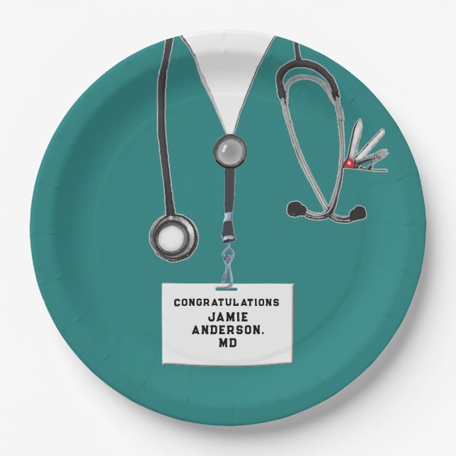 Medical School Graduation Paper Plate (Front)