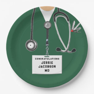 Medical School Graduation Paper Plate
