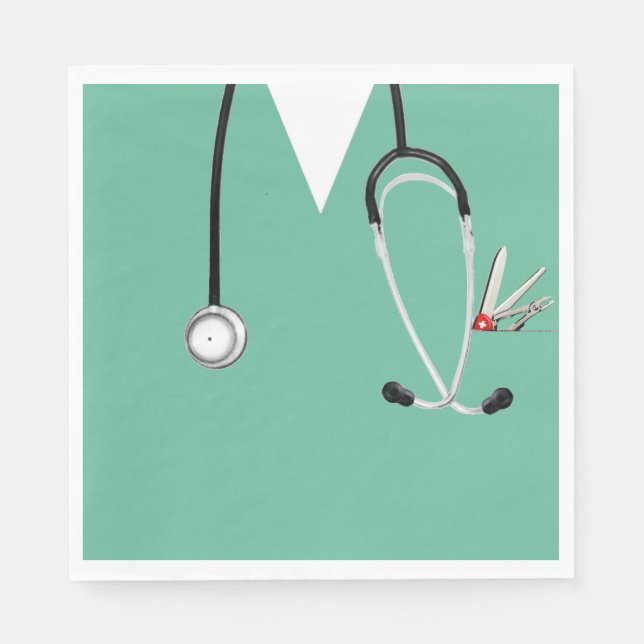 Medical School Graduation Party Napkin (Front)