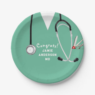 Medical School Graduation Party Paper Plate