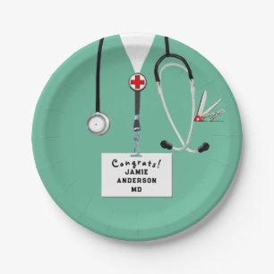 Medical School Graduation Party Paper Plate