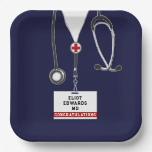 Medical School Graduation Party Paper Plates