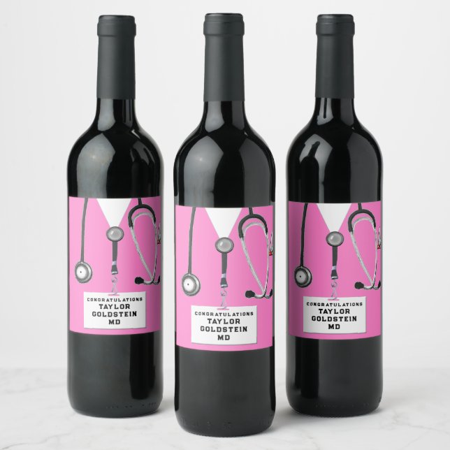 Medical School Graduation Wine Label (Bottles)