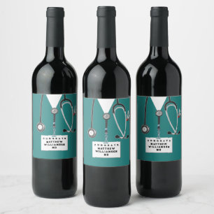Medical School Graduation Wine Label