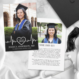 Medical School Photo Graduation Announcement
