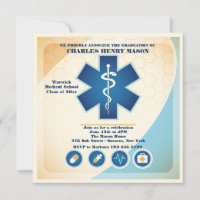 Medical Science Graduate Party Invitation
