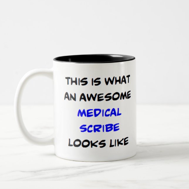 medical scribe, awesome Two-Tone coffee mug (Left)