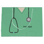 Medical Scrubs Doctor Nurse Lt Green Lg Gift Bag