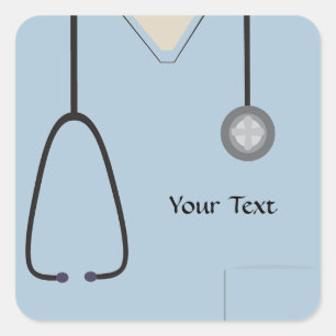 Medical Scrubs Light Blue Sticker