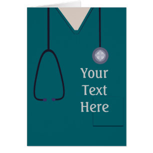 Medical Scrubs Nurse Doctor Teal Custom