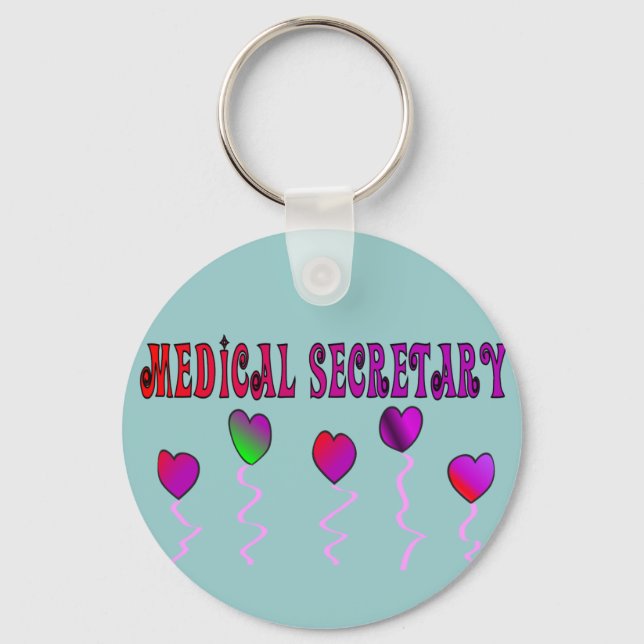 Medical Secretary Gifts Key Ring (Front)