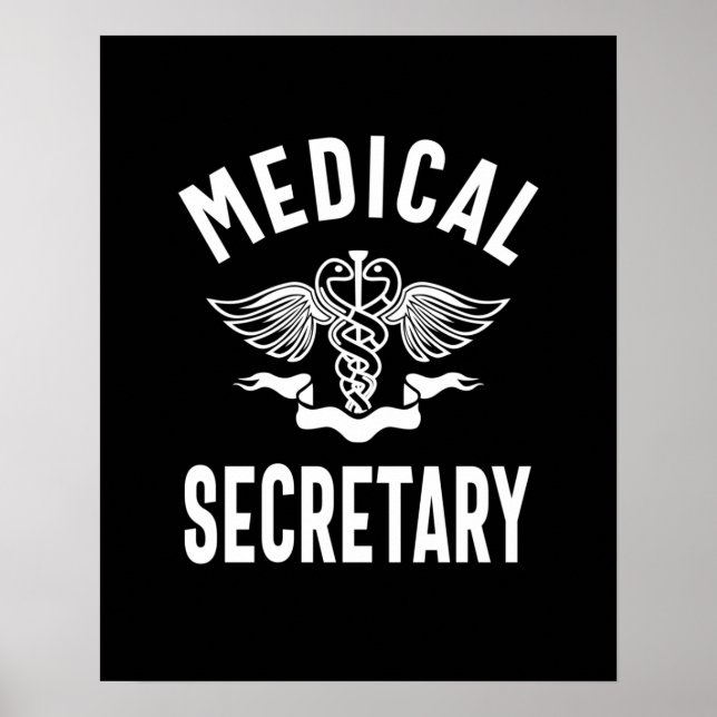 Medical Secretary Job Title Gift Poster (Front)