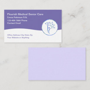 Medical Senior Care Theme Business Cards