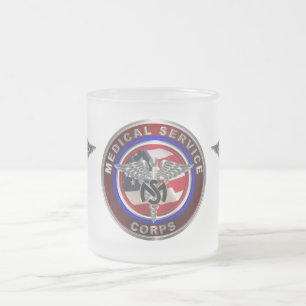 Medical Service Corps Frosted Glass Coffee Mug