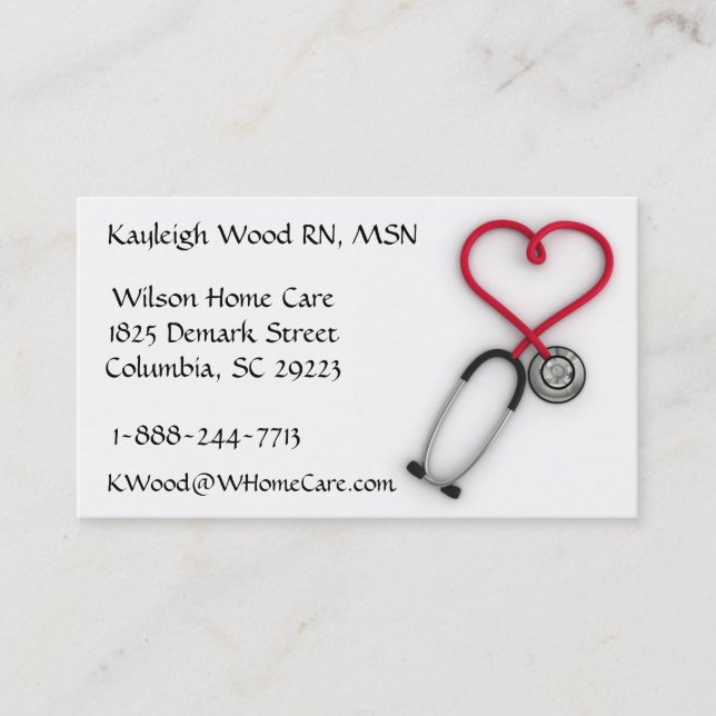 Medical Services Business Card (Front)