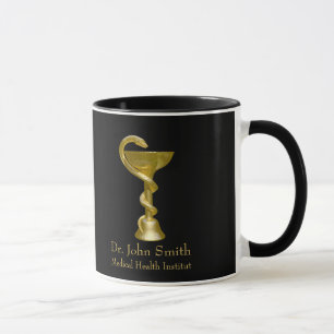 Medical Snake Classy Bowl Hygieia Gold Caduceus Mug