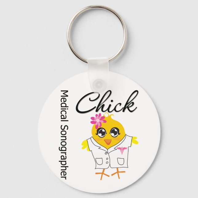 Medical Sonographer Chick Key Ring (Front)