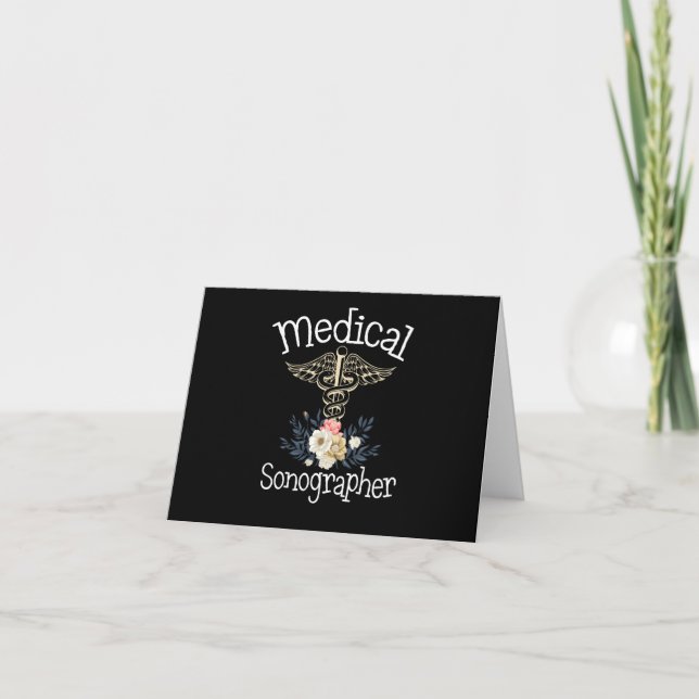 Medical Sonographer Cute Sonography Gift Card (Front)