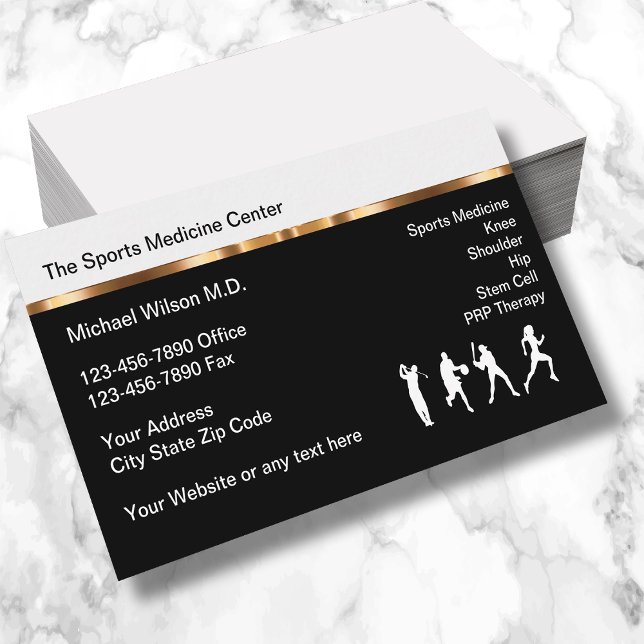 Medical Sports Medicine Doctor Office Business Card (Creator Uploaded)
