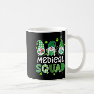Medical Squad Gnome Nurse Stethoscope Shamrock Coffee Mug