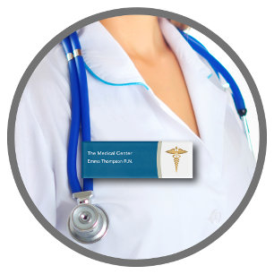 Medical Staff Classy Budget Editable Name Tags