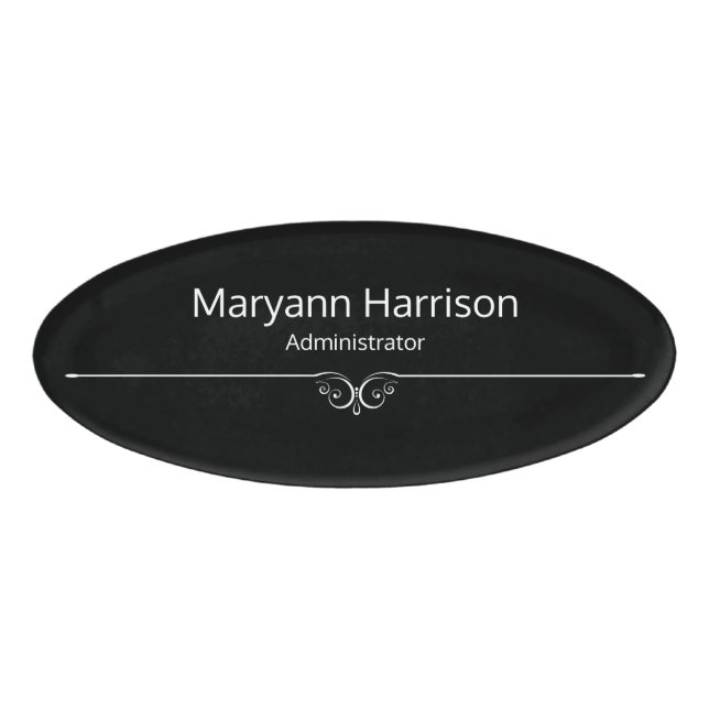 Medical Staff Elegant Design Name Tag (Front)