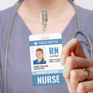 Medical Staff Hospital Nurse ID ID Badge
