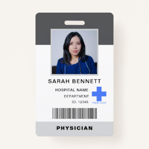 Medical Staff Photo ID Hospital Employee Logo ID Badge