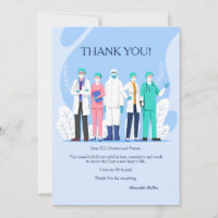 Medical Staff Thank You Card