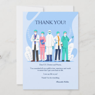 Medical Staff Thank You Card