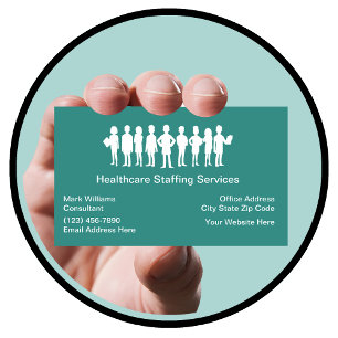 Medical Staffing Employment Agency Business Card
