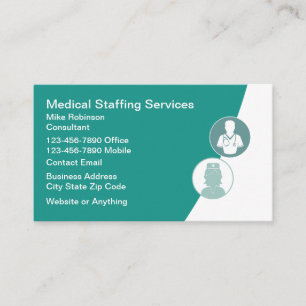 Medical Staffing Human Resources Business Cards