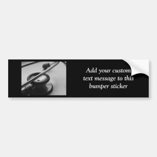 Medical Stethoscope, Black and White Bumper Sticker