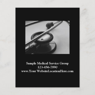 Medical Stethoscope Business, Black and White Flyer