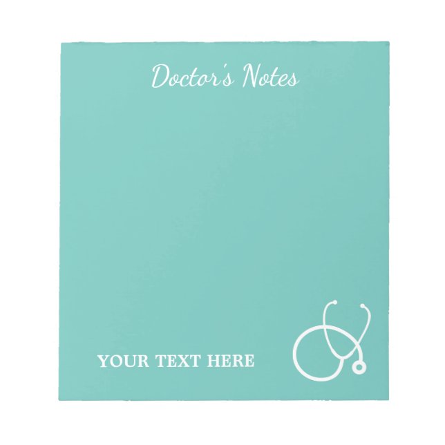 Medical stethoscope logo notepad for doctor MD (Front)