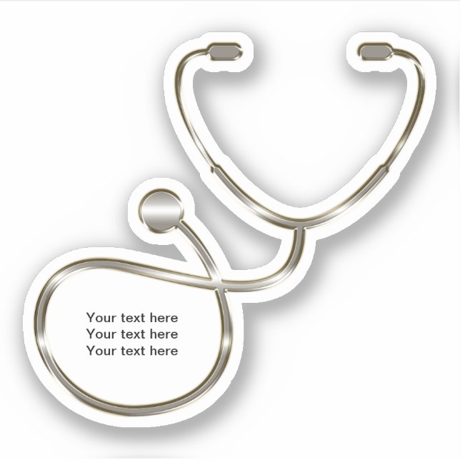 Medical Stethoscope Template Shape (Front)