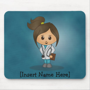 Medical Student, Doctor, PA, NP - Brunette Male Mouse Mat