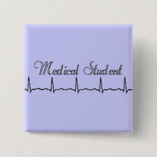 Medical Student QRS Design Gifts 15 Cm Square Badge