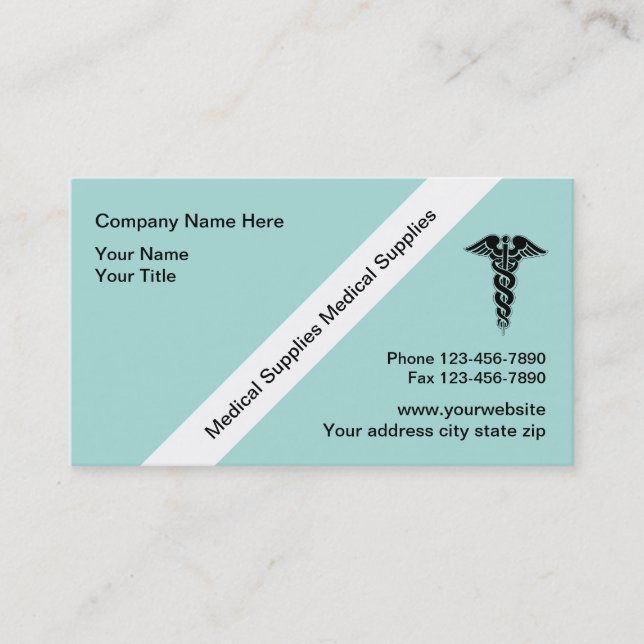 Medical Supplies Business Card (Front)