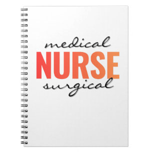 Medical Surgical Nurse Modern Typography Notebook