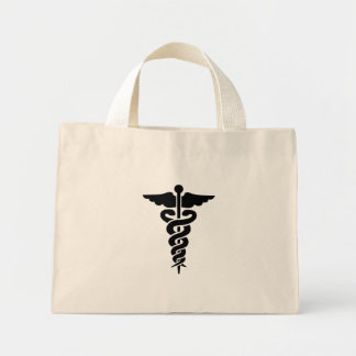 Medical Symbol Caduceus Mini Tote Bag