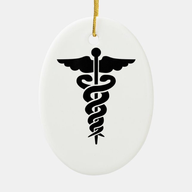 Medical Symbol Ceramic Tree Decoration (Front)