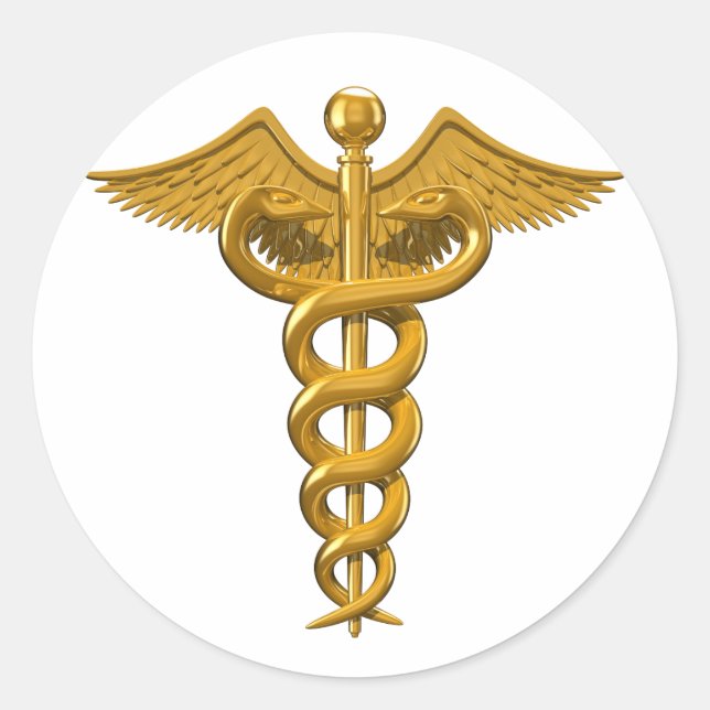 Medical Symbol Classic Round Sticker (Front)