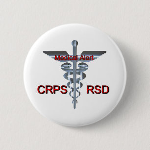 Medical Symbol - CRPS RSD Medical Alert 6 Cm Round Badge